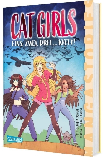Buchcover und Innenansicht für das Buch: CAT GIRLS Band 3 - Eins, zwei, drei... Kitty