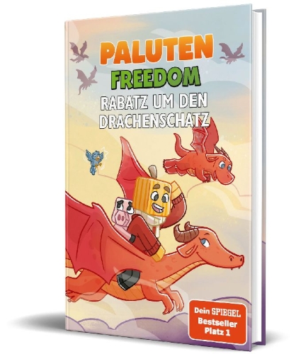 Buchcover und Innenansicht für das Buch: Rabatz um den Drachenschatz