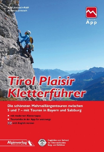 Buchcover und Innenansicht für das Buch: Tirol Plaisir Kletterführer