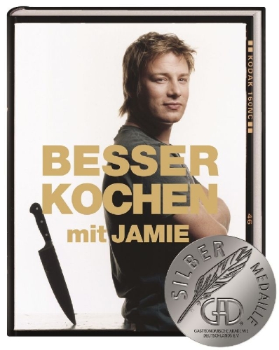 Buchcover und Innenansicht für das Buch: Besser kochen mit Jamie Oliver