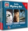 Buchcover und Innenansicht für das Buch: WAS IST WAS 3-CD Hörspielbox. Große Mystery-Box