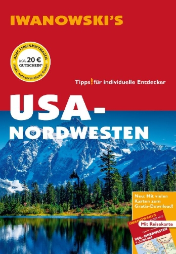 Buchcover und Innenansicht für das Buch: USA-Nordwesten - Reiseführer von Iwanowski