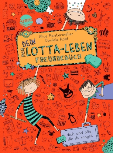 Buchcover und Innenansicht für das Buch: Dein Lotta-Leben. Freundebuch