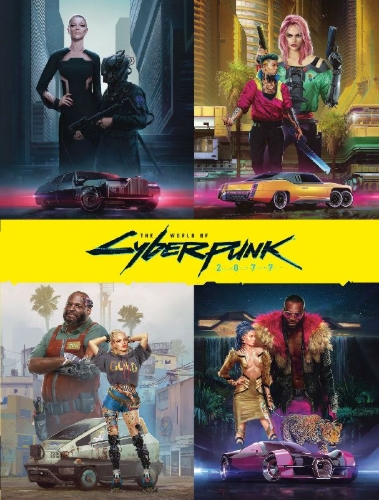 Buchcover und Innenansicht für das Buch: The World of Cyberpunk 2077