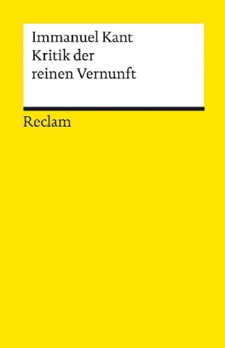 Buchcover und Innenansicht für das Buch: Kritik der reinen Vernunft