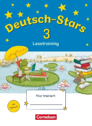 Buchcover und Innenansicht für das Buch: Deutsch-Stars 3. Schuljahr. Lesetraining