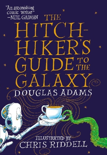 Buchcover und Innenansicht für das Buch: The Hitchhiker's Guide to the Galaxy: The Illustrated Edition