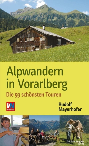 Buchcover und Innenansicht für das Buch: Alpwandern in Vorarlberg