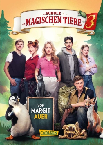 Buchcover und Innenansicht für das Buch: Die Schule der magischen Tiere 3: Das Buch zum Film