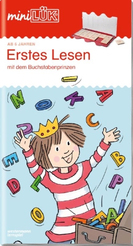 Buchcover und Innenansicht für das Buch: miniLÜK. Erstes Lesen mit dem Buchstabenprinzen