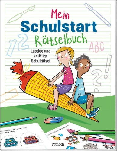 Buchcover und Innenansicht für das Buch: Mein Schulstart-Rätselbuch