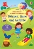 Buchcover und Innenansicht für das Buch: Mein Immer-wieder-Stickerbuch: Körper, Sinne und Gefühle