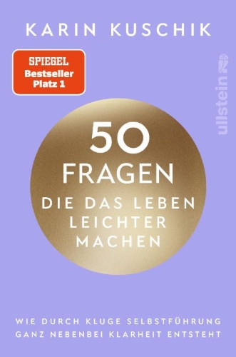 Buchcover und Innenansicht für das Buch: 50 Fragen, die das Leben leichter machen