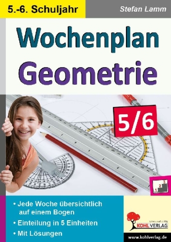 Buchcover und Innenansicht für das Buch: Wochenplan Geometrie / Klasse 5-6