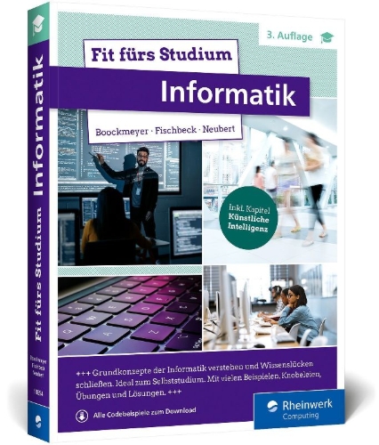 Buchcover und Innenansicht für das Buch: Fit fürs Studium - Informatik