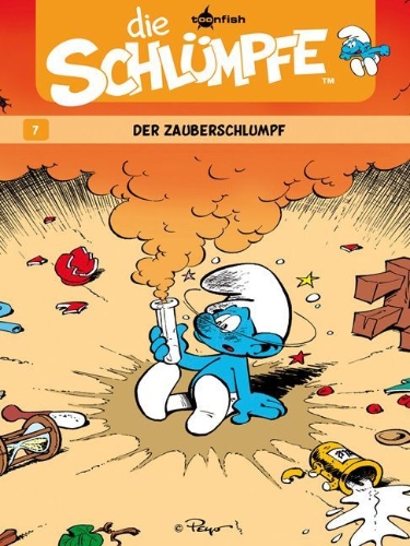 Buchcover und Innenansicht für das Buch: Die Schlümpfe 07. Der Zauberschlumpf