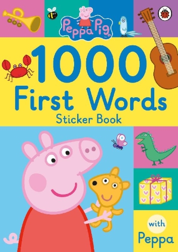 Buchcover und Innenansicht für das Buch: Peppa Pig: 1000 First Words Sticker Book