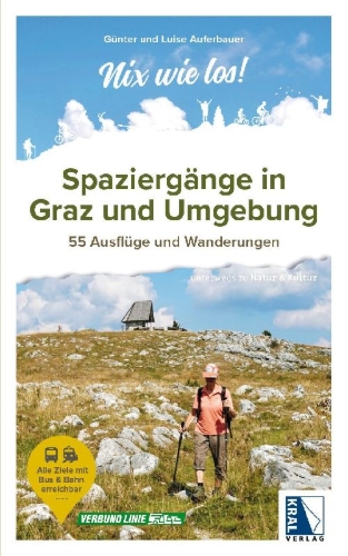 Buchcover und Innenansicht für das Buch: Spaziergänge in Graz und Umgebung
