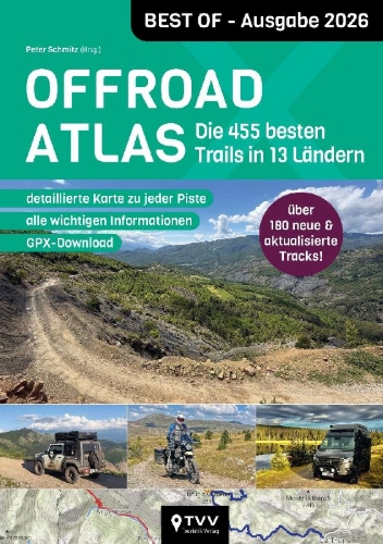 Buchcover und Innenansicht für das Buch: Offroad Atlas - Best of 2026