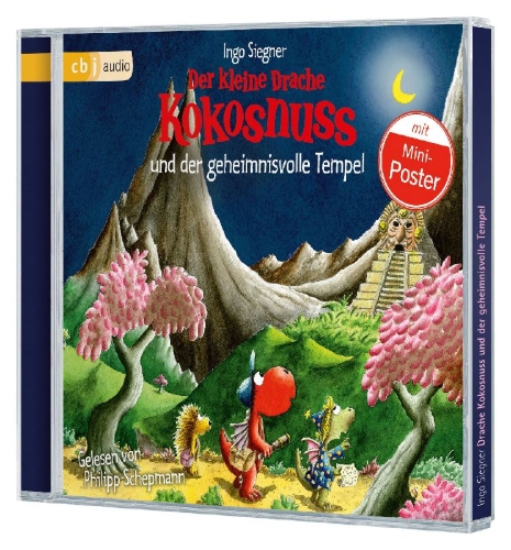Buchcover und Innenansicht für das Buch: Der kleine Drache Kokosnuss 21 und der geheimnisvolle Tempel