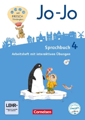 Buchcover und Innenansicht für das Buch: Jo-Jo Sprachbuch 4. Schuljahr - Allgemeine Ausgabe 2016 - Arbeitsheft - Mit interaktiven Übungen