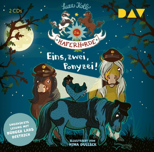 Buchcover und Innenansicht für das Buch: Die Haferhorde 11: Eins, zwei, Ponyzei!