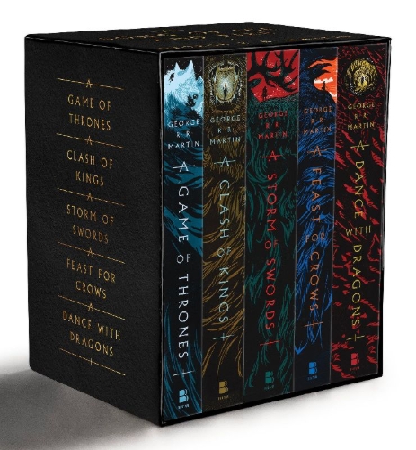 Buchcover und Innenansicht für das Buch: George R. R. Martin's A Game of Thrones 5-Book Boxed Set (Song of Ice and Fire  Series)
