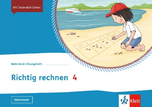 Buchcover und Innenansicht für das Buch: Mein Anoki-Übungsheft. Richtig rechnen. Übungsheft Klasse 4