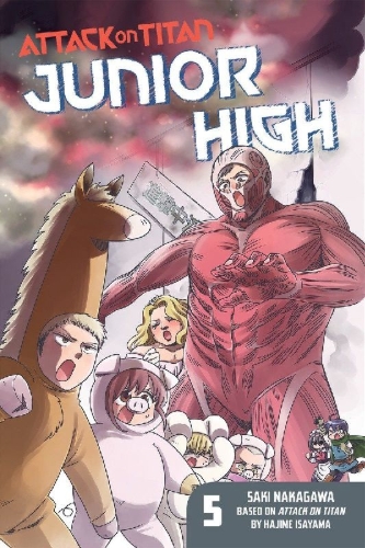 Buchcover und Innenansicht für das Buch: Attack on Titan: Junior High 5
