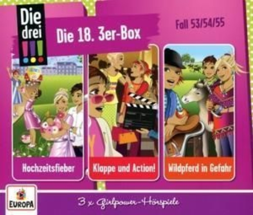 Buchcover und Innenansicht für das Buch: Die drei !!! 18./ 3er Box - Folgen 53,54,55 (3 Audio-CDs)