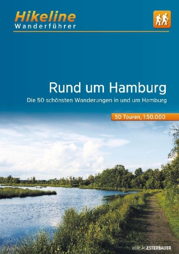 Buchcover und Innenansicht für das Buch: Wanderführer Rund um Hamburg