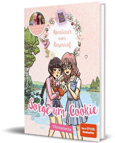 Buchcover und Innenansicht für das Buch: Abenteuer vom Rosenhof. Sorge um Cookie