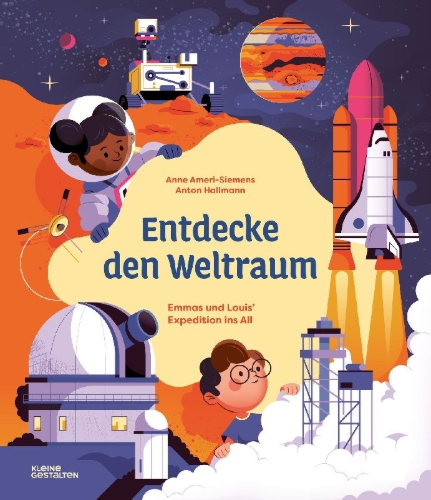 Buchcover und Innenansicht für das Buch: Entdecke den Weltraum