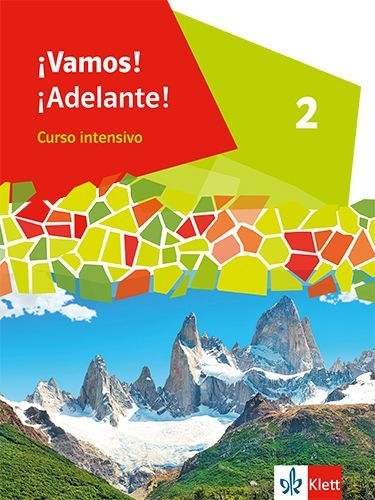 Buchcover und Innenansicht für das Buch: ¡Vamos! ¡Adelante! Curso intensivo 2. Schulbuch 2. Lernjahr