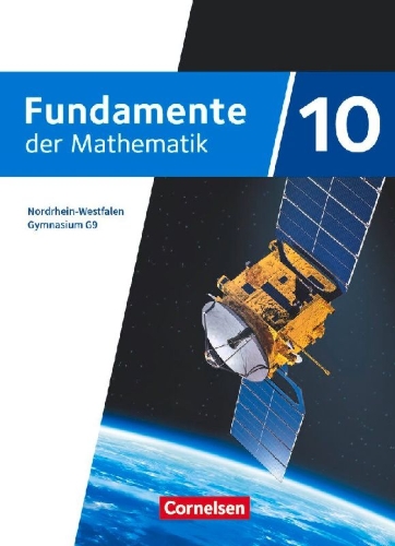 Buchcover und Innenansicht für das Buch: Fundamente der Mathematik 10. Schuljahr. Nordrhein-Westfalen - Schülerbuch