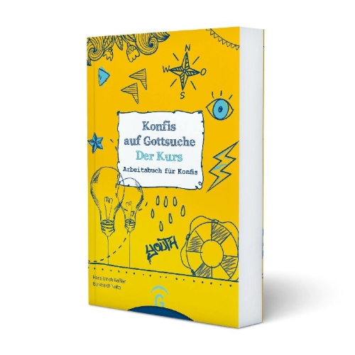 Buchcover und Innenansicht für das Buch: Konfis auf Gottsuche - der Kurs