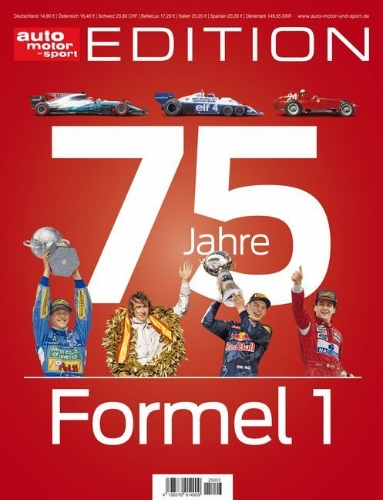 Buchcover und Innenansicht für das Buch: ams Edition - 75 Jahre Formel 1