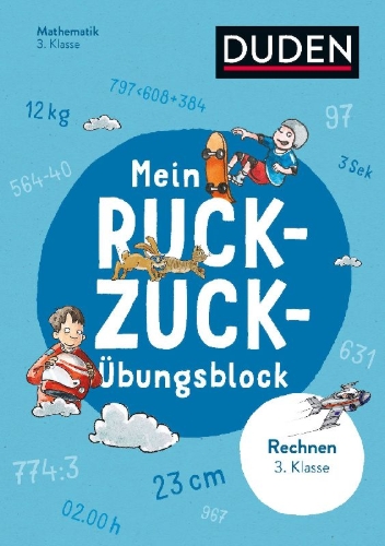 Buchcover und Innenansicht für das Buch: Mein Ruckzuck-Übungsblock Rechnen 3. Klasse