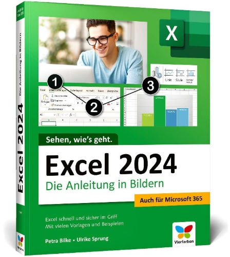 Buchcover und Innenansicht für das Buch: Excel 2024