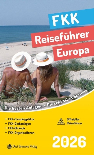 Buchcover und Innenansicht für das Buch: FKK Reiseführer Europa 2026