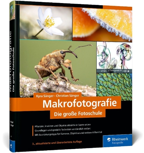 Buchcover und Innenansicht für das Buch: Makrofotografie