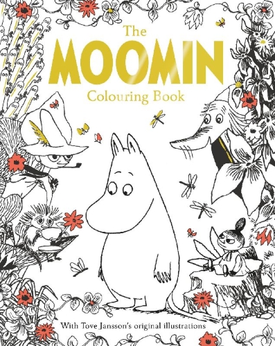 Buchcover und Innenansicht für das Buch: The Moomin Colouring Book