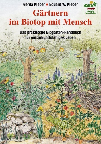 Buchcover und Innenansicht für das Buch: Gärtnern im Biotop mit Mensch