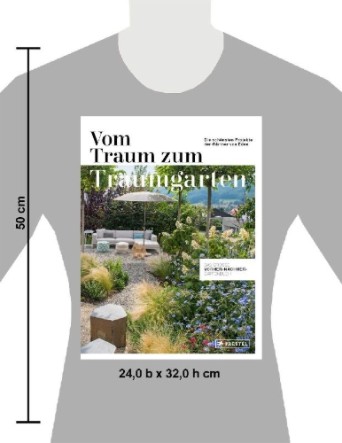 Buchcover und Innenansicht für das Buch: Vom Traum zum Traumgarten - Das große Vorher-Nachher-Gartenbuch