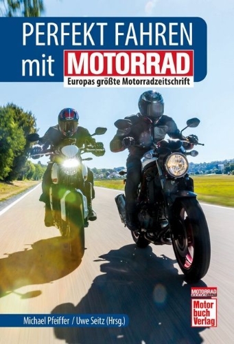 Buchcover und Innenansicht für das Buch: Perfekt fahren mit MOTORRAD