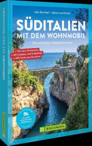 Buchcover und Innenansicht für das Buch: Süditalien mit dem Wohnmobil