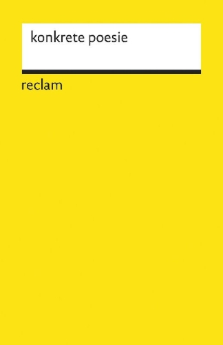 Buchcover und Innenansicht für das Buch: konkrete poesie