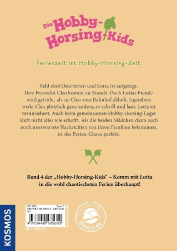 Buchcover und Innenansicht für das Buch: Die Hobby-Horsing-Kids, 4, Total chaotische Ferien