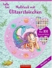 Buchcover und Innenansicht für das Buch: Malblock mit Glitzersteinchen: Mandalas
