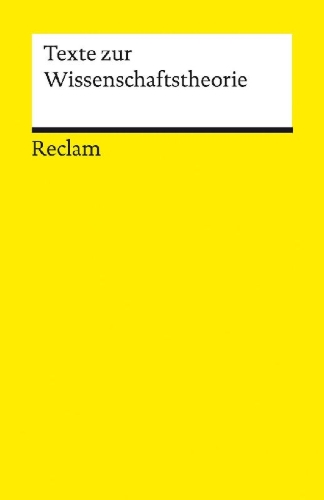 Buchcover und Innenansicht für das Buch: Texte zur Wissenschaftstheorie